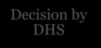 Decision by DHS
