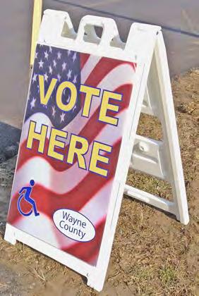 A distance marker should be placed 100 from EACH entrance of the polling site. VOTE HERE SIGNS (See Figure 5) are used to show the entrances voters should use to enter the polling site.