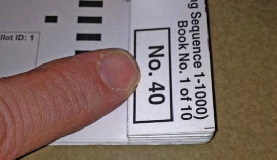 4. The Inspector must fill-in voter s ballot stub number, in the poll book from the tab remaining after the pre-printed ballot is given to the voter.