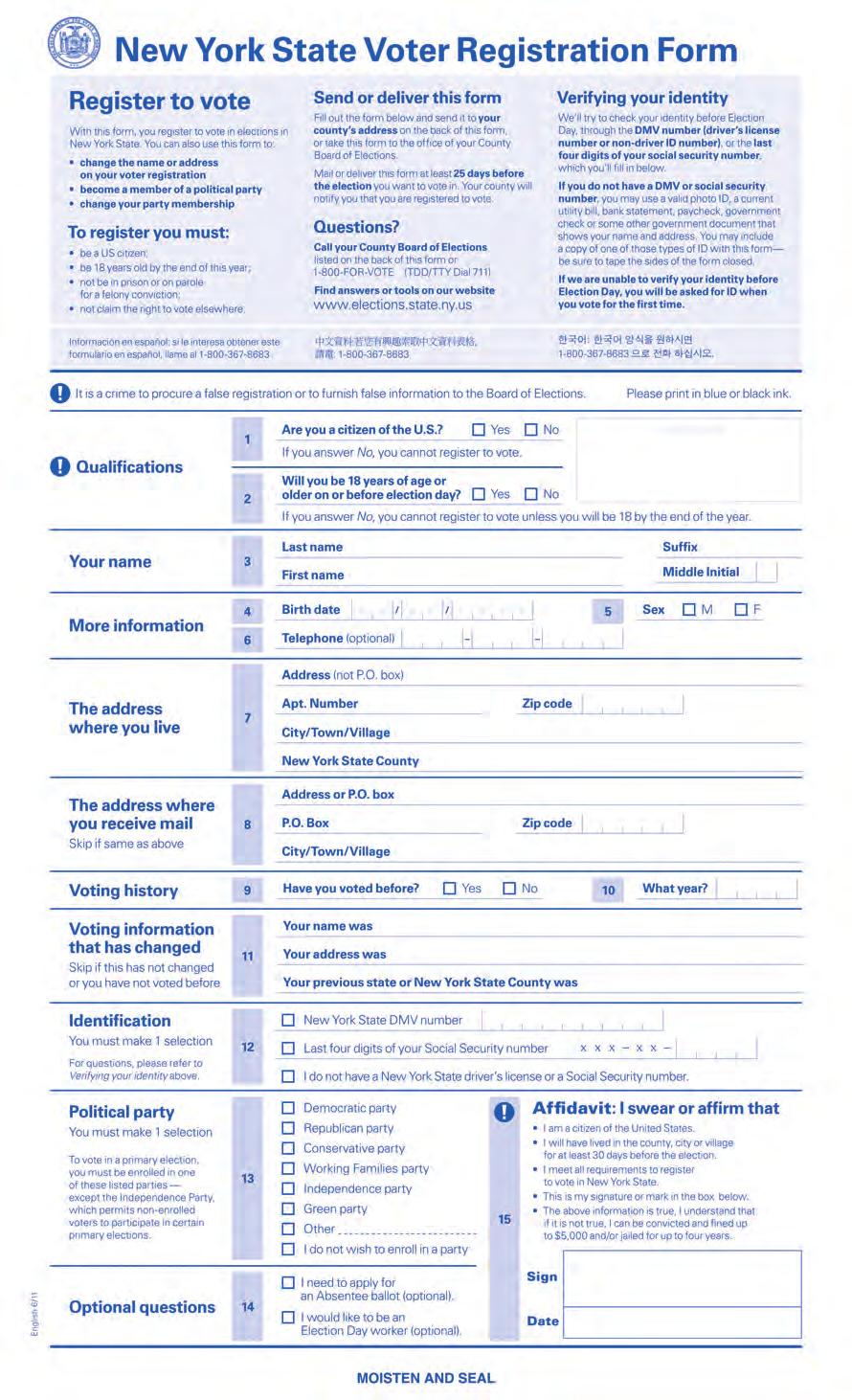 Figure 86: Voter Registration Form July 15,