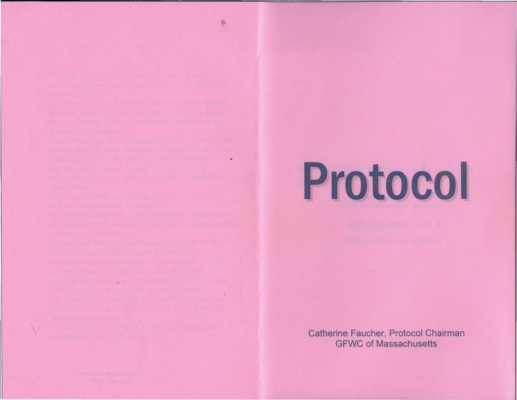 \ Catherine Faucher, Protocol