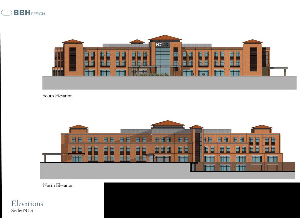 These elevations are provided to reflect the architectural style and quality of the building that may be constructed on the Site (the actual building