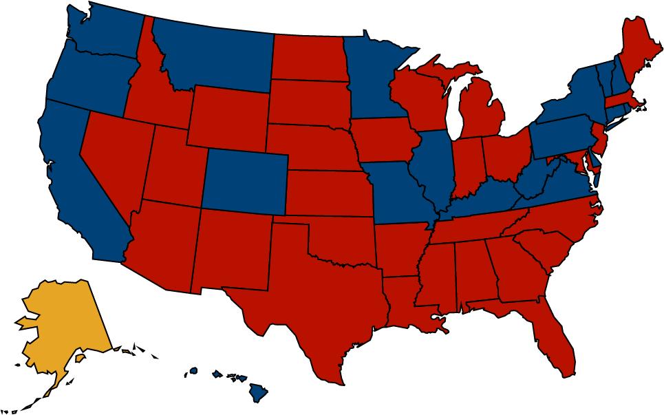 Leveraging the Political Shift in the States Governors: 31 18 1 (GOP +9