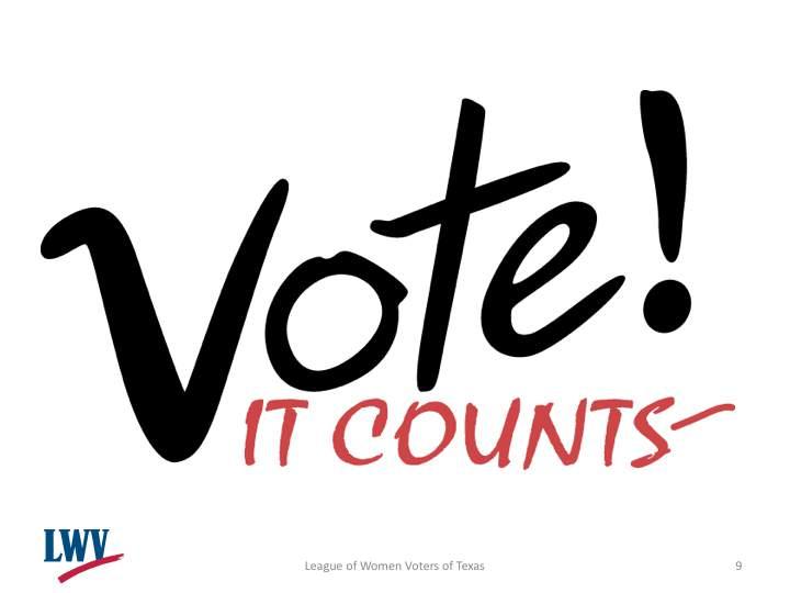 Why vote? Because it counts in so many ways!
