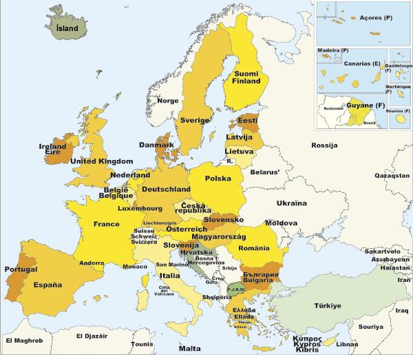 The European Union 27 Member States Original six France, Belgium Germany, Italy Luxembourg, Netherlands EU enlargements 1973 - Denmark, Ireland, United