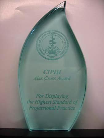 Attachment 1: Award Designs and Wording Alex Cross Award For Displaying the Highest Standard of Professional
