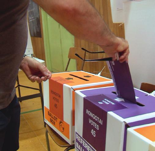 How to vote How to vote On your purple referendum paper, you will be asked two questions. The first question asks if you want to keep the MMP voting system or change to another voting system.