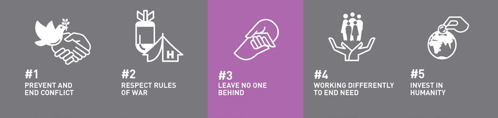 LEAVING NO ONE BEHIND: A COMMITMENT TO ADDRESS FORCED DISPLACEMENT our operational, policy, and financing instruments and approaches at national, regional and international levels.