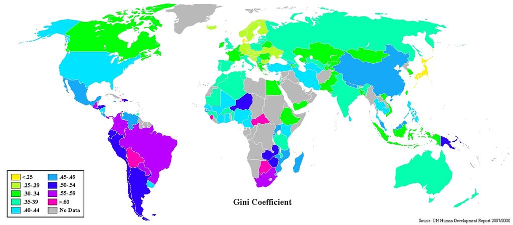 The Distribution of Income Gini coefficient for Byzantium (1000):.