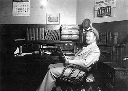 Operating the Jail Wilson County Sheriff Perry T. Burnett in his office at the county jail in May 1939.