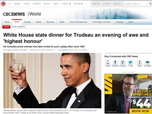 Mar 7, 2016: Trudeau Feted by Obama at