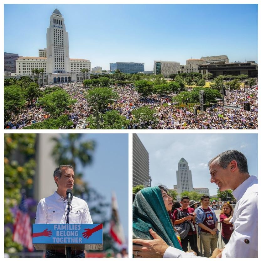 Families Belong Together Rally On June 30, 2018, thousands of Angelenos gathered in front of City Hall to protest the separation of families and the Trump administration s immigration policies.