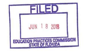 Before the Education Practices Commission of the State of Florida PAM