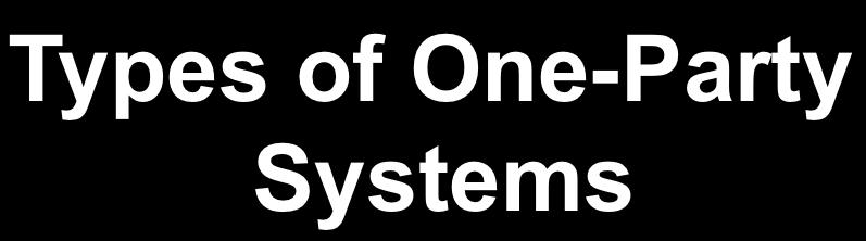 One-Party Systems Types of