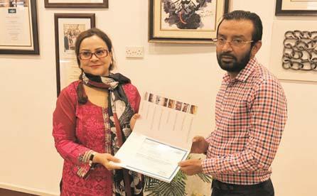 receiving Certificate of   Mohammad Munaf Jangda (Finance Secretary) receiving