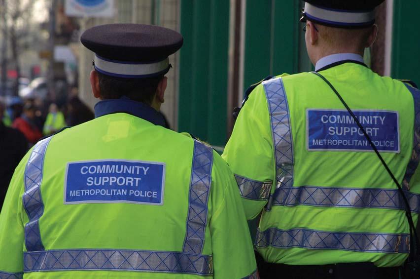 Urban Crime and Violence: Policy Responses 23 Community support officers have become an important aspect of urban policing Sally and Richard Greenhill / Alamy programmes to help people in both groups