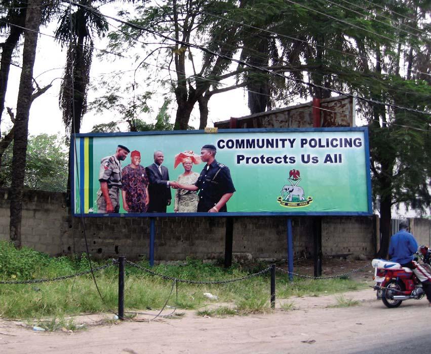 24 Reducing Urban Crime and Violence: Policy Directions Billboard campaign in support of community policing Colin C. Hill / Alamy phy than a specific policy response to crime and violence.