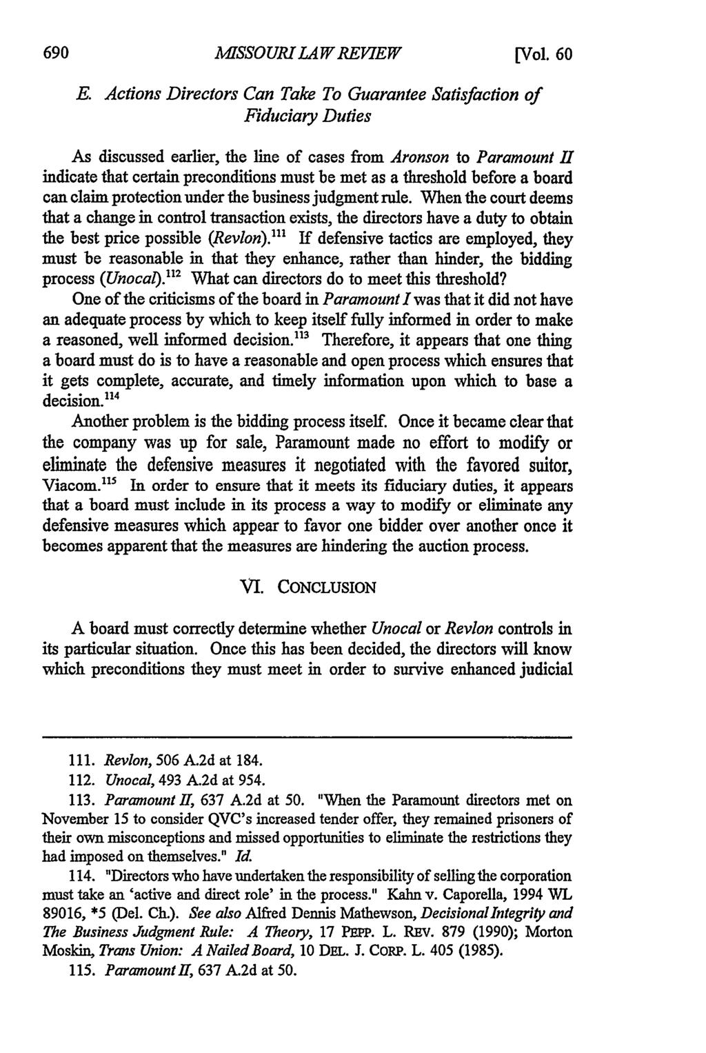 Missouri Law Review, Vol. 60, Iss. 3 [1995], Art. 5 AMISSOURI'LAWREVIEW [Vol. 60 E.