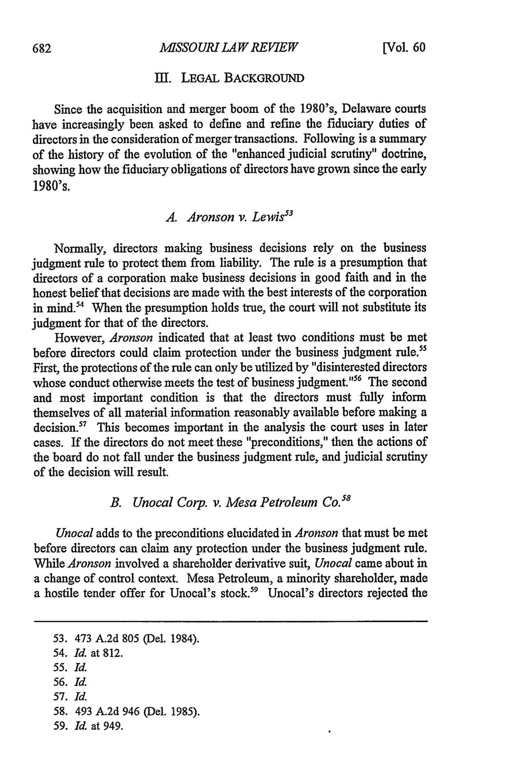 Missouri Law Review, Vol. 60, Iss. 3 [1995], Art. 5 A4SSOURI LA W REVIEW[ [Vol. 60 Ill.