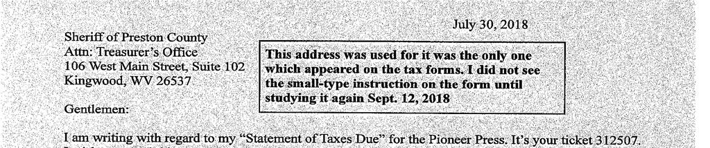 Commissioner Price made a motion to exonerate the entire amount of the tax in the amount