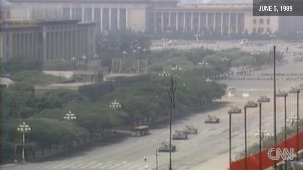 In 1989, pro-democracy students demonstrated for freedom in Beijing's Tiananmen Square. TV cameras broadcasted the movement.
