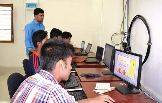INNOVATION AREA 01 ICT centre in Ullahpara town, with help from its partner NGO, Paribartan. A total of 12 aspiring migrant workers received the training.