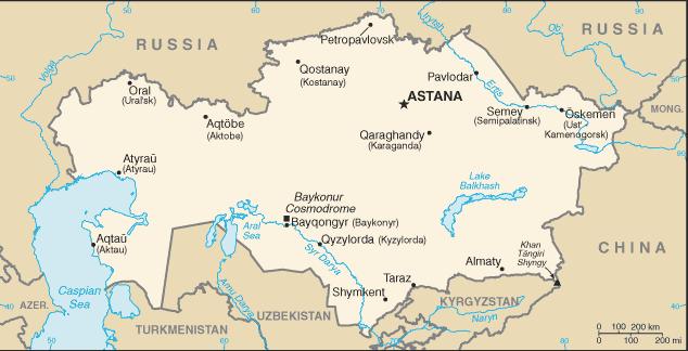 Country background information Economic and social situation 1 Kazakhstan covers an area of 2.7 million sq. km. and is the ninth largest country in the world. It has a population of 16.5 million (15.