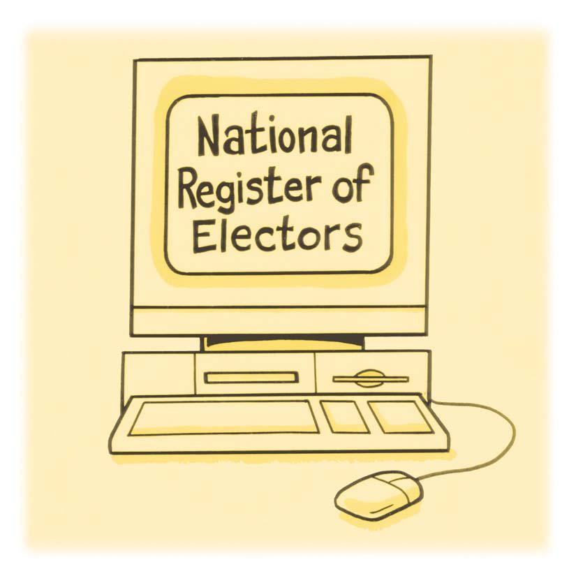 The voters list is taken from the National Register of Electors.