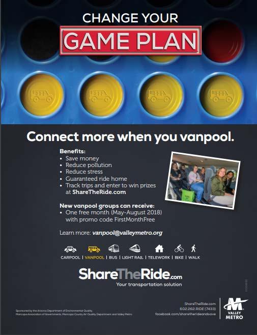 Vanpool Promotion Our vanpool promotion is a great option to changing your commute from boring to fun.