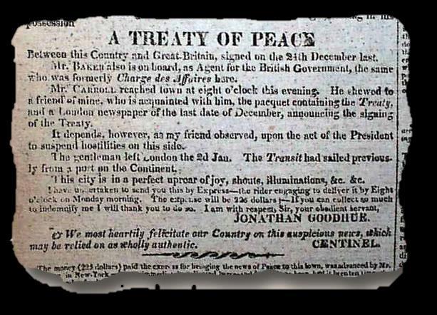 1815 A commercial treaty between the US and Great Britain reopened trade.