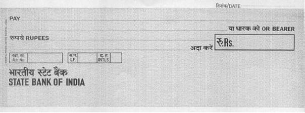 The order is to pay a certain sum of money. It is payable only to the order of a certain person or to the bearer of the instrument. It is valid for 6 months from the date written on cheque.