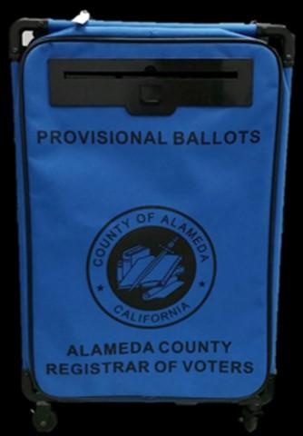 Security Seal. 1 st Voter confirms Blue Provisional Ballots Trolley is empty.