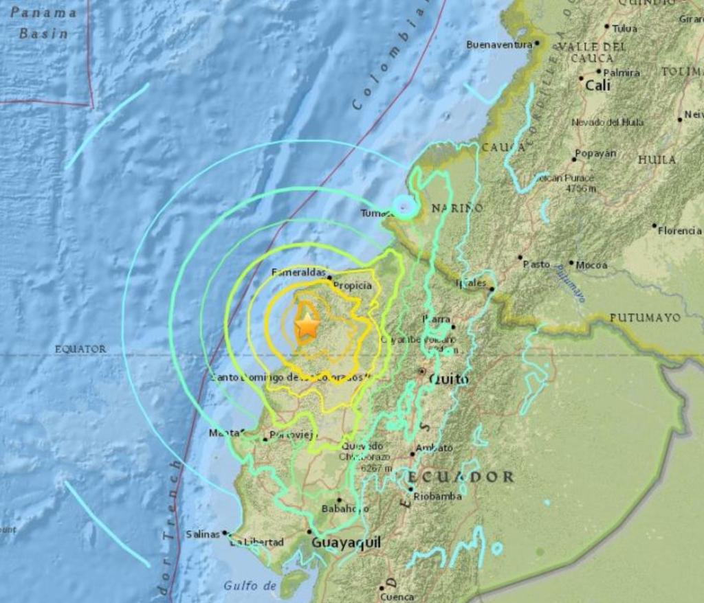 Earthquake in Ecuador 366 people dead, 231 missing, 2,658 injured, 640 people in