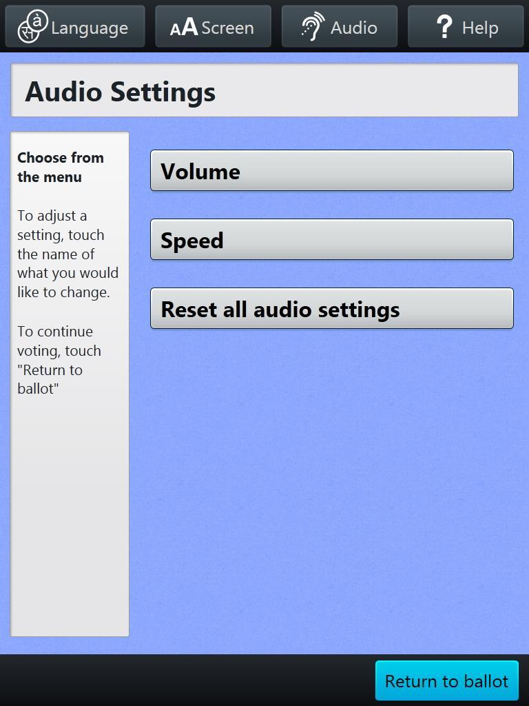 The Audio Button is located at the top center right of the device screen.