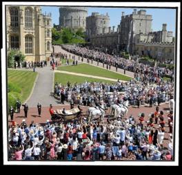 12 Which famous building is visible in the background of this celebration? a. Windsor Castle b. The Tower of London c. Buckingham Palace a.
