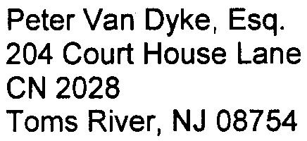 Division of Rate Counsel 31 Clinton Street, 11th Floor P.O. Box 46005 Newark, New Jersey 07101 Alex Moreau, DAG Department of L.