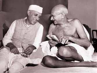 The Indian leaders Jawaharlal Nehru and Mahatma Gandhi, who led the nation to Independence against the British Empire, envisioned an India of self-rule and democratic values, non-violence, and