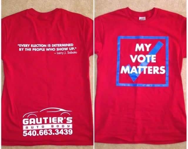 My Vote Matters campaign t-shirt