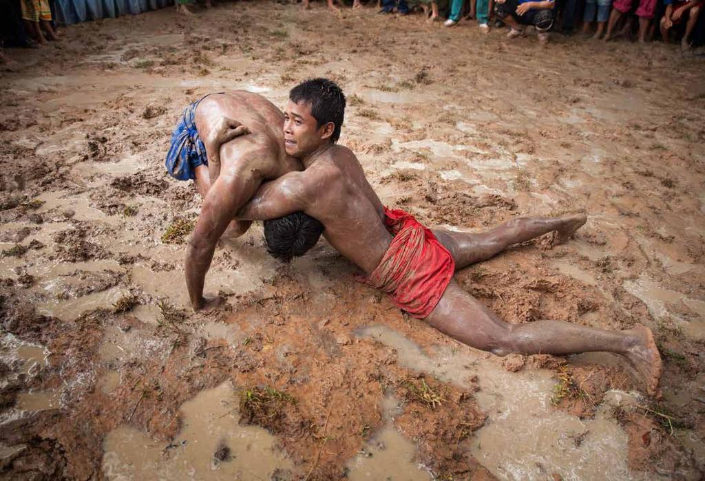 WRESTLERS & RACES Roughly 40km from Cambodia s capital