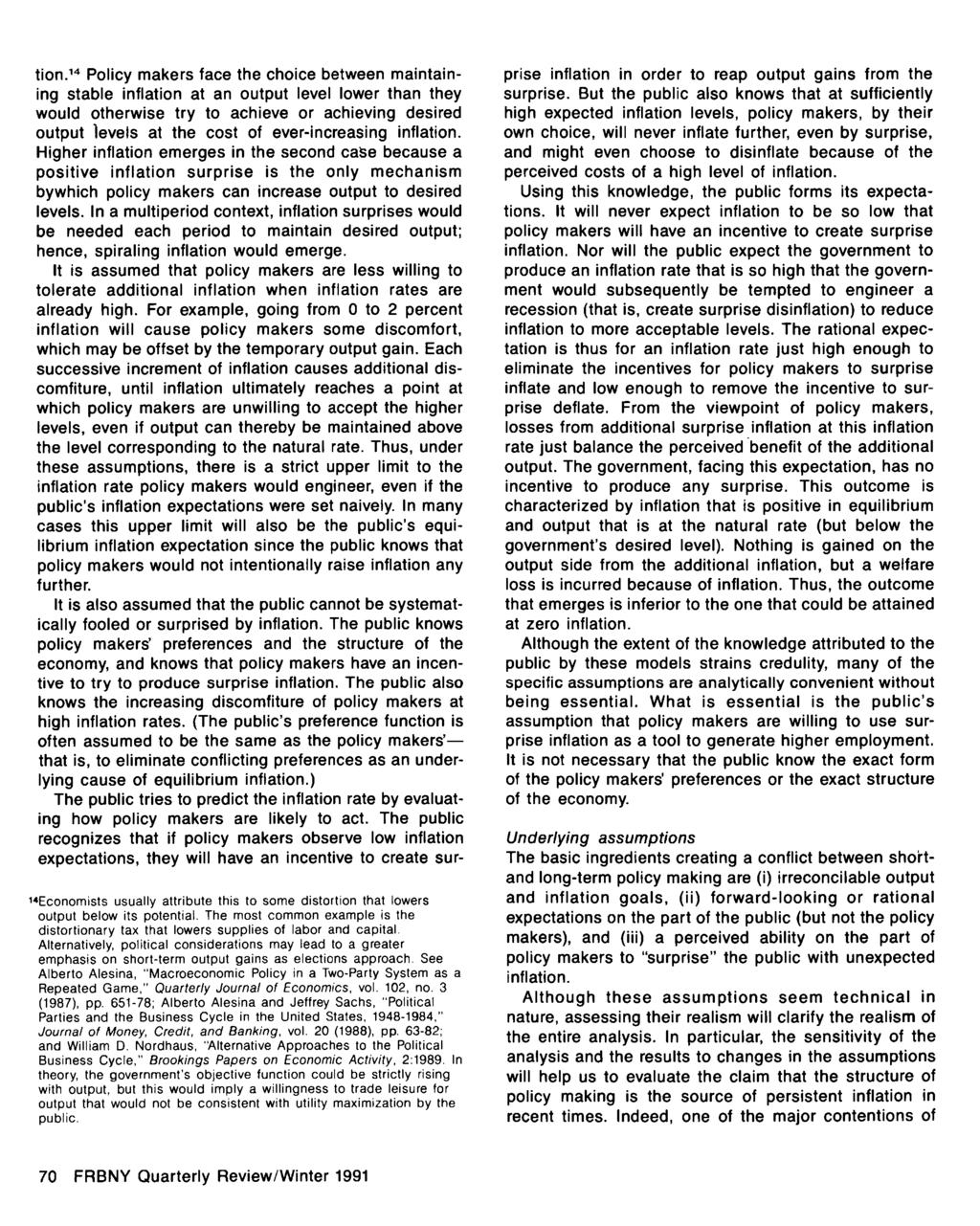 70 FRBNY Quarterly Review/Winter 1991 Winter 1990-1991 tion.