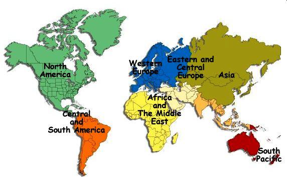 World Regions Divisions of Earth s space that are similar or linked in some way.