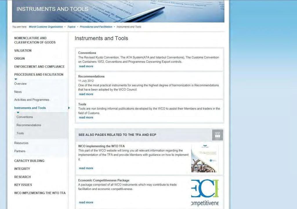 The WCO Instruments and Tools 15 http://www.wcoomd.