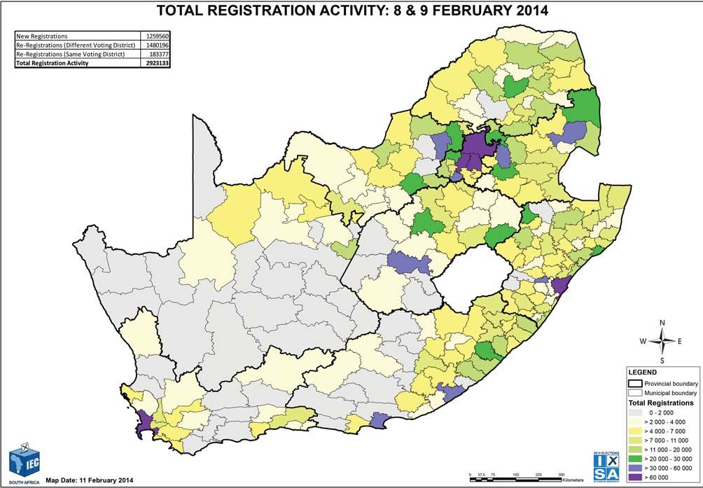 Western Cape for the voter registration weekend held in February this year.