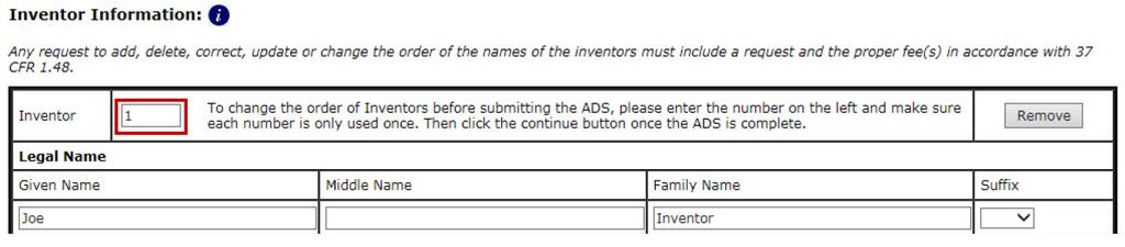 There are some non-intuitive things about the system: Inventor addresses.