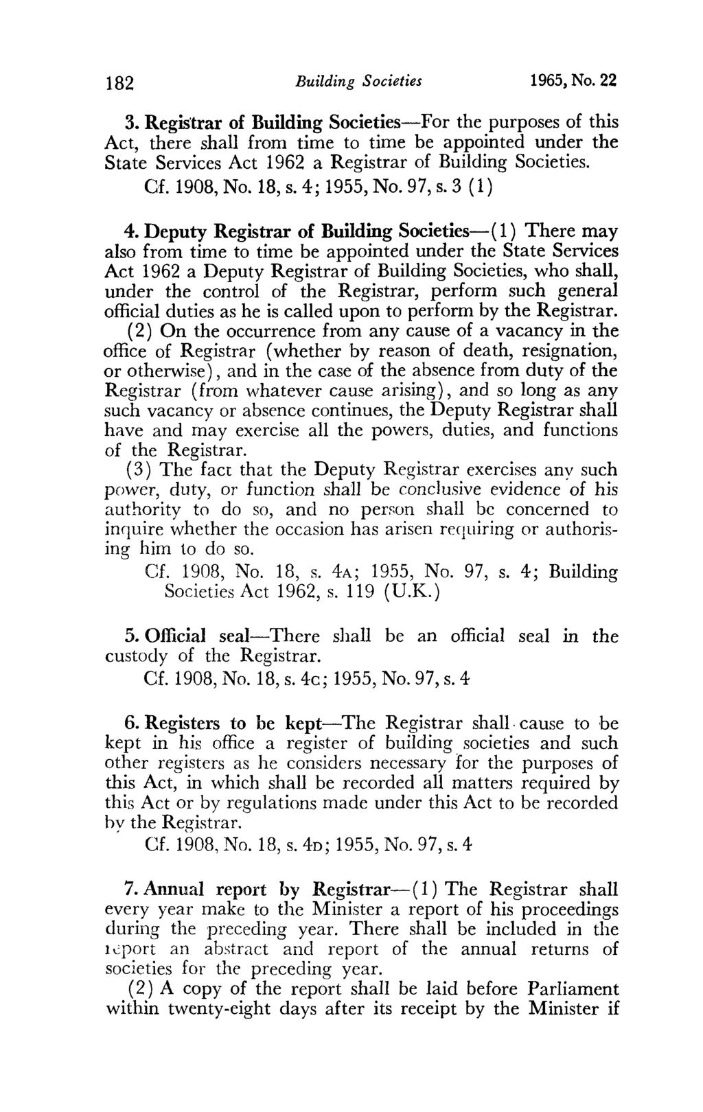 182 Building Societies 1965, No. 22 3.