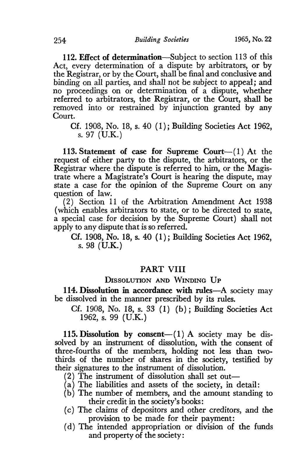 254 Building Societies 1965, No. 22 112.
