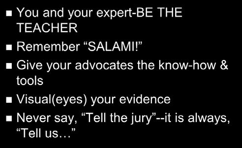 TEACHER Remember SALAMI!