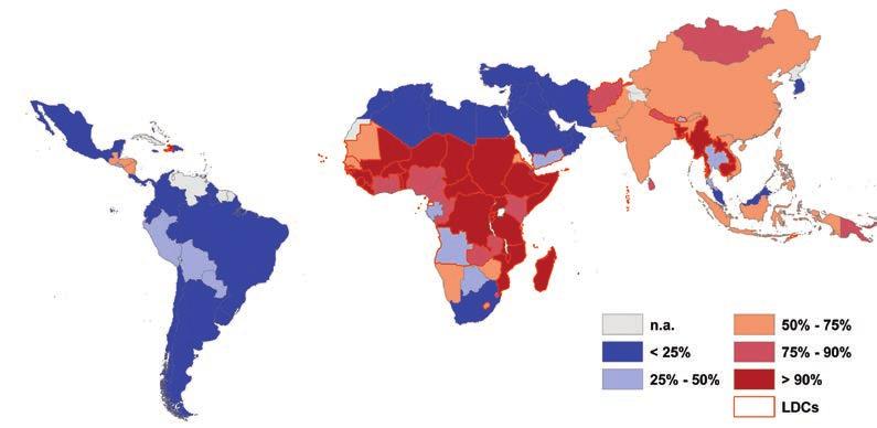 Environment and Energy Figure 9.1: Share of people without access to modern energy in 2007 (Source: UNDP and WHO. Legros, G., Havet, I., Bruce, N., Bonjour, S. (2009).
