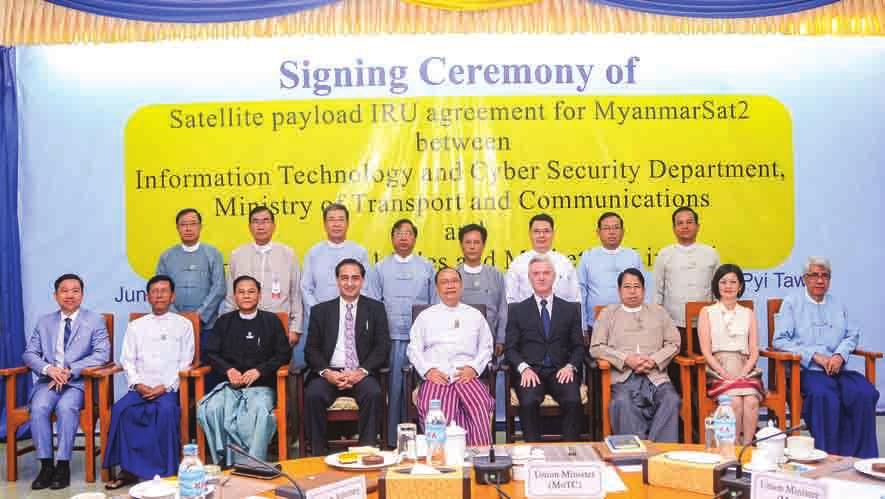 MoTS, Intelsat sign Satellite Payload IRU Agreement for MyanmarSat2 NATIONAL 7 The Department of Information Technology and Cyber Security and Intelsat Global Sales and Marketing Ltd signed the