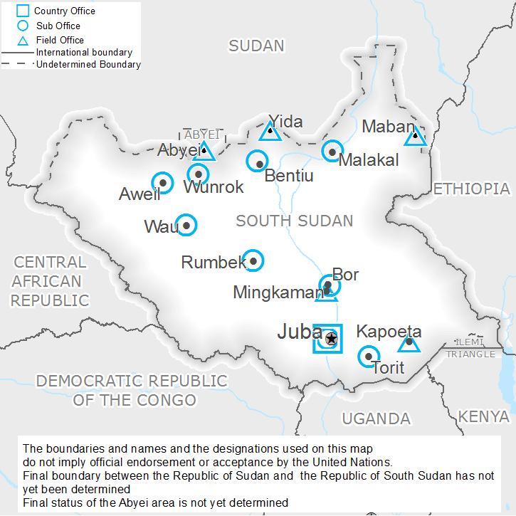 Country Context and WFP Objectives Achievements at Country Level The year 2017 saw a dramatic worsening of the food security and nutrition situation in South Sudan which, along with the expansion of